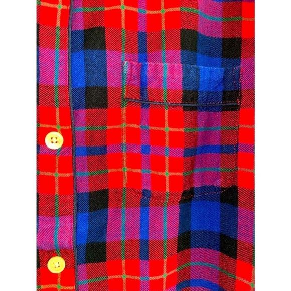 J. Crew Classic Plaid Flannel Lounge Shirt - Picture 5 of 10